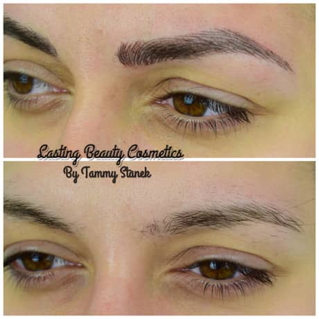 Microblading brows before and after
